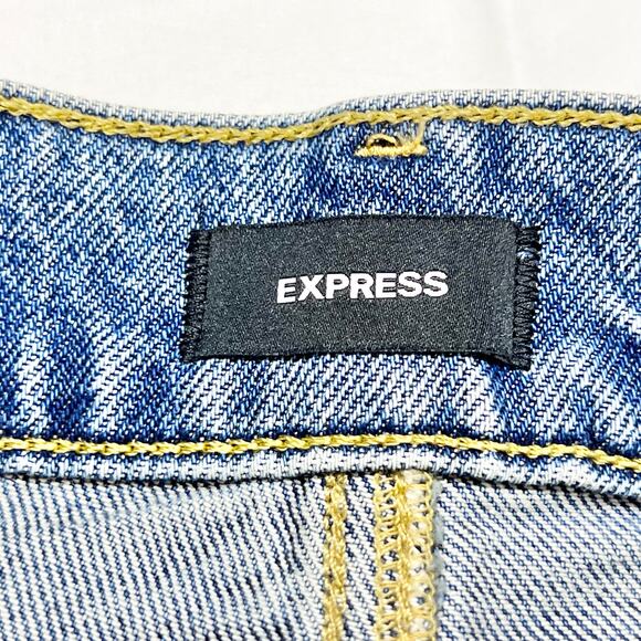 Express Denim Shorts 2" Inseam High RIse Size 14 Blue New - Picture 4 of 9